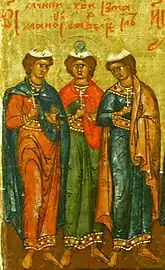 Martyrs Manuel, Sabel, and Ismael of Persia, at Constantinople.