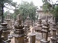 Some of the 167 stupas in the stupa forest at Lingyan, some as old as the Tang dynasty (618 - 907) while some date as late as the Qing dynasty(1636 - 1911).