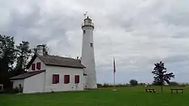 Sturgeon Point Light along Lake Huron