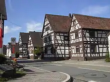 Timber framing houses at Staffort