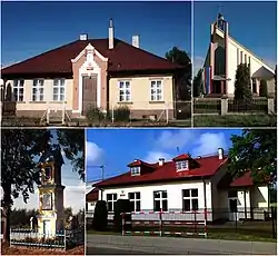 Styków: People's House, Church of St. Michael, Wayside shrine, Primary School