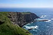 View towards south from the headland of Akraberg, which is the southernmost tip of Suðuroy.