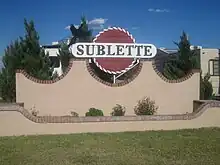 Sublette welcome sign (2010)