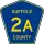 County Route 2A marker