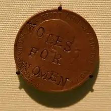 Suffragette penny held by the British Museum and featured in their project A History of the World in 100 Objects