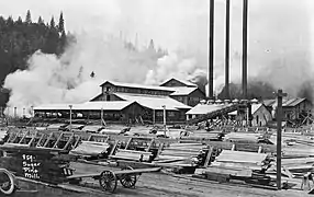 The expanded flume loading yards.