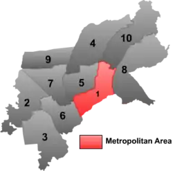 Beilin District (red) in Suihua City