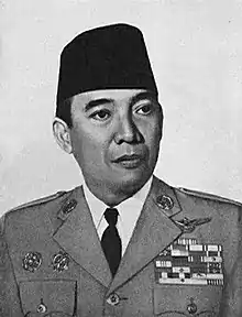 Official portrait of Sukarno