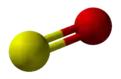 Ball and stick model of sulfur monoxide