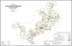 Map showing Dubai (#863) in Sumerpur CD block