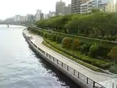 View of the park from top of Kototoi Bridge.