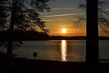 The lake is formed by the waters of the South Pacolet River to serve as a public drinking water supply.