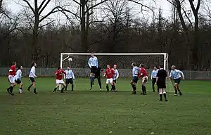 Image 73Sunday league football (a form of amateur football). Amateur matches throughout the UK often take place in public parks. (from Culture of the United Kingdom)