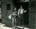 Sundown accepts the blame for a crime committed by a pal, and goes to jail." The Sheriff (right) was played by Ed Jones, an American actor active in films from 1914 to 1939.