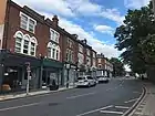 The shopping parade along Plaistow Lane, looking east