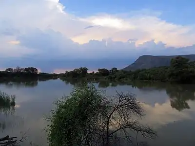 Sunset at Tlopi Dam