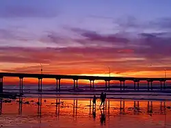 The Ocean Beach Pier at sunset