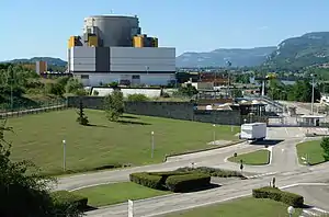 Image 34The Superphénix, closed in 1998, was one of the few FBRs. (from Nuclear reactor)