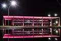 The Supreme Court lit up in pink for Breast Cancer Awareness Month on October 29, 2020