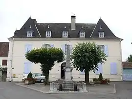 The town hall and school