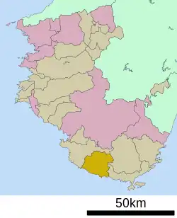 Location of Susami in Wakayama Prefecture