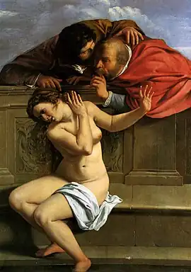 Image 4Susanna and the Elders, 1610, Artemisia Gentileschi. This work may be compared with male depictions of the same tale. (from Nude (art))