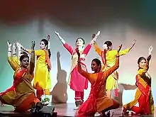 Sushmita Banerjee performing with her students