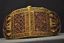 Image 36Shoulder clasp from Sutton Hoo,  625 AD (from History of England)