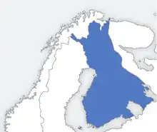 Image 23The area controlled by Finland at its largest, in 1942 (from History of Finland)