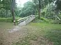 Boardwalk leading to Confederate earthworks