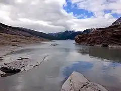 Body of water next to the glacier