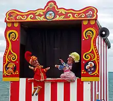 Image 46A traditional Punch and Judy booth, at Swanage, Dorset, England (from Culture of England)