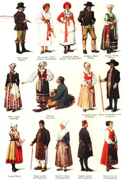 Image 2Traditional Swedish national costumes according to Nordisk Familjebok (from Culture of Sweden)