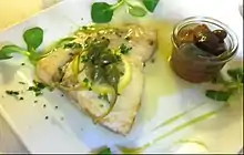 Swordfish in piccata sauce