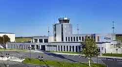 An airport terminal building