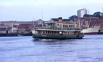 Making her way up from Darling Harbour, 1970