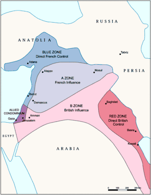 Geography of the Sykes–Picot agreement