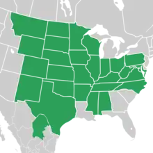 Symphyotrichum oblongifolium native distribution map: Mexico – Coahuila; US – Alabama, Arkansas, Colorado, Illinois, Indiana, Iowa, Kansas, Kentucky, Maryland, Minnesota, Mississippi, Missouri, Montana, Nebraska, New Mexico, North Carolina, North Dakota, Ohio, Oklahoma, Pennsylvania, South Dakota, Tennessee, Texas, Virginia, West Virginia, Wisconsin, and Wyoming.