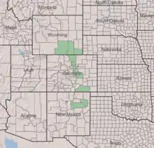 Symphyotrichum porteri native distribution: US — Colorado counties: Boulder, Douglas, El Paso, Gilpin, Jefferson, Larimer, Las Animas, and Teller; New Mexico counties: Harding and San Miguel; Wyoming counties: Albany, Carbon, and Laramie.