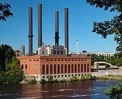 plant seen from across the Mississippi