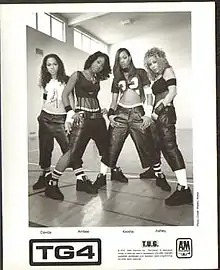 TG4, 2002. left to right: Davida, Ambee, Keisha, and Ashley.