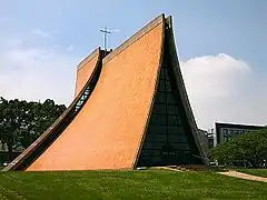 Tunghai University Luce Memorial Chapel, Taichung City(1963), designed by I. M. Pei and Chen Chi-kwan.