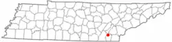 Location of Hopewell, Tennessee