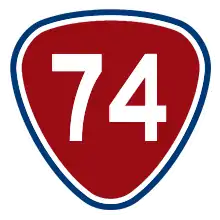 Provincial Highway 74 shield}}