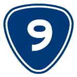 Provincial Highway 9 shield}}