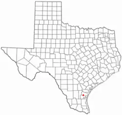 Location of Bishop, Texas