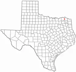 Location of Detroit, Texas