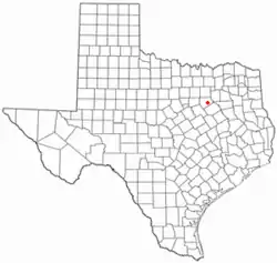 Location of Ennis, Texas