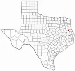 Location of Garrison, Texas