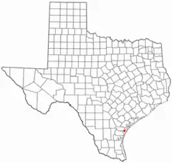 Location of Ingleside, Texas